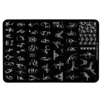 Трафарет для стемпинга металлический, 9,5x14,5см IRISK NEW (011 NICOLE DIARY L-40)