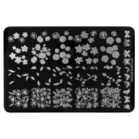 Трафарет для стемпинга металлический, 9,5x14,5см IRISK NEW (026 NICOLE DIARY L-01)