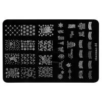 Трафарет для стемпинга металлический, 9,5x14,5см IRISK NEW (040 Chaomao 36 Зима)