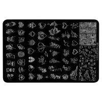 Трафарет для стемпинга металлический, 9,5x14,5см IRISK NEW (014 NICOLE DIARY L-35)