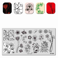 Барбарис, Пластина для стемпинга 12*6 см JR328, 1 шт